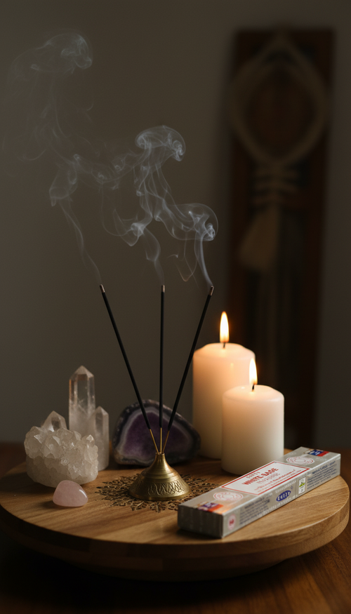 12 Paquetes de Palos de Incienso de Salvia Blanca de Satya