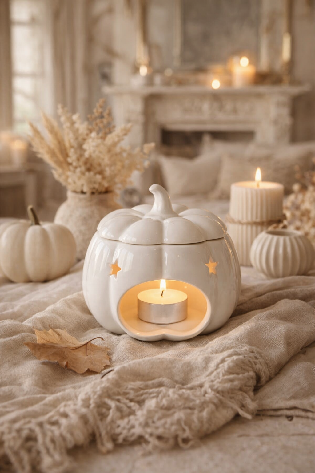 WHITE PUMPKIN OIL BURNER
