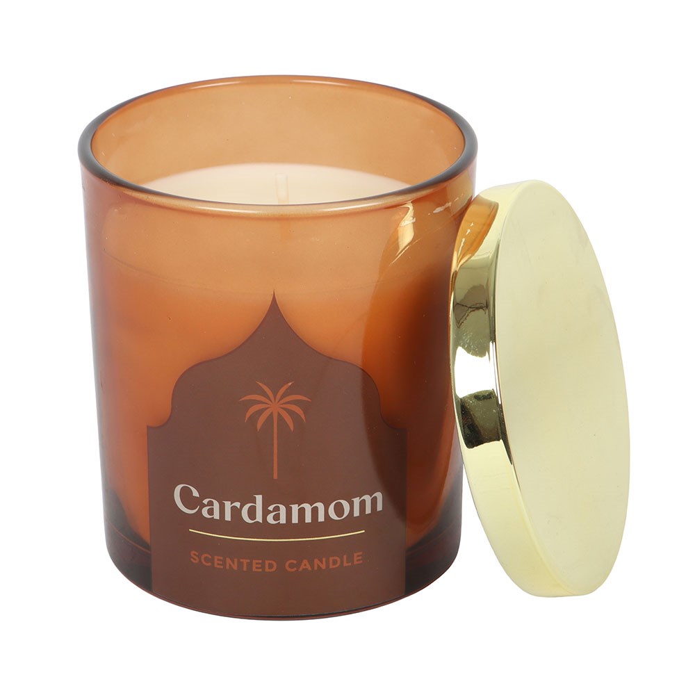 Vela Aromática Cardamomo Noches Árabes - Vela Vidrio 52h Especias Orientales