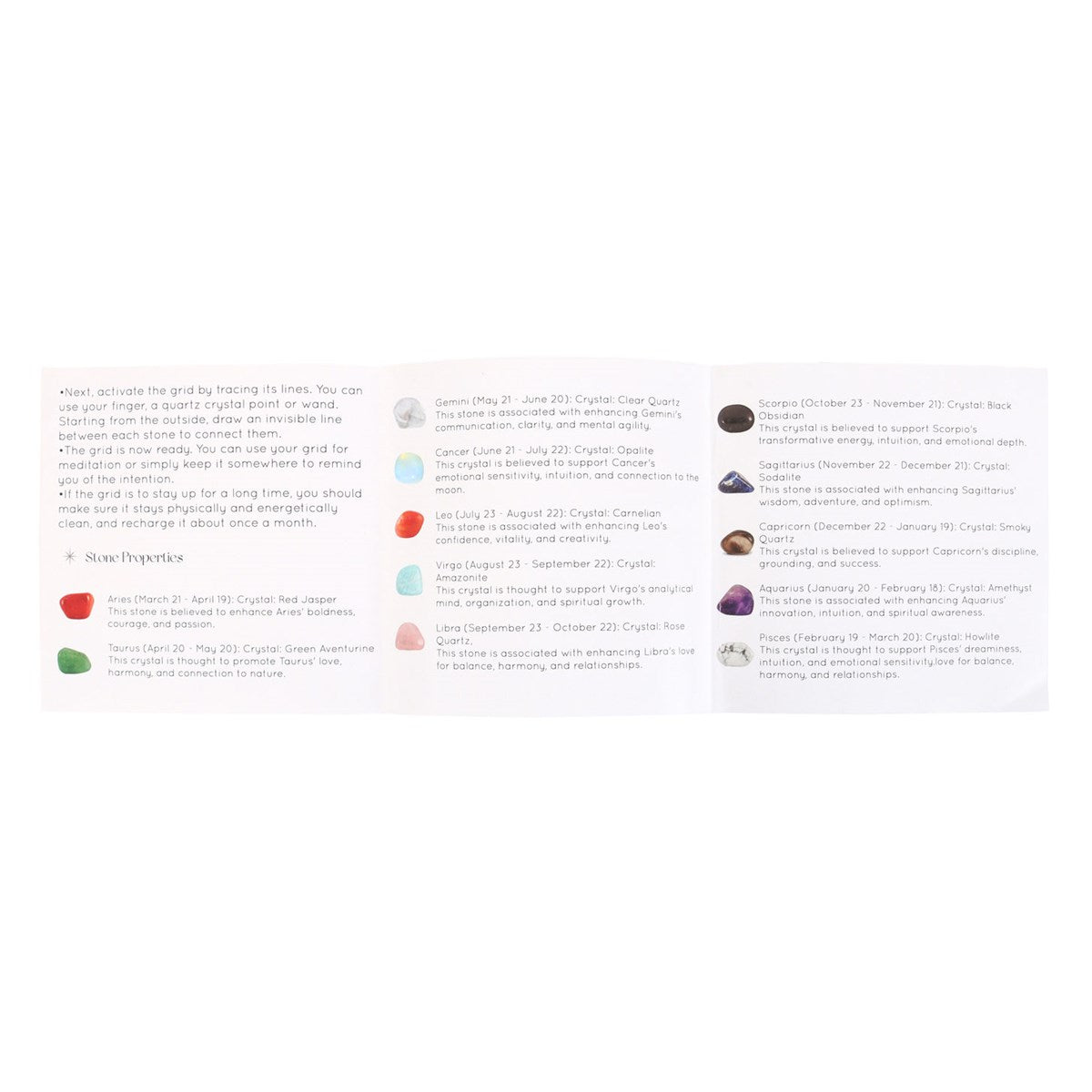 Cuadrícula Cristal Astrología Rueda Zodiacal - Rejilla Energética 12 Signos