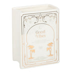 Jarrón en Forma de Libro Blanco - Florero Cerámico Decorativo 600ml Book Lovers