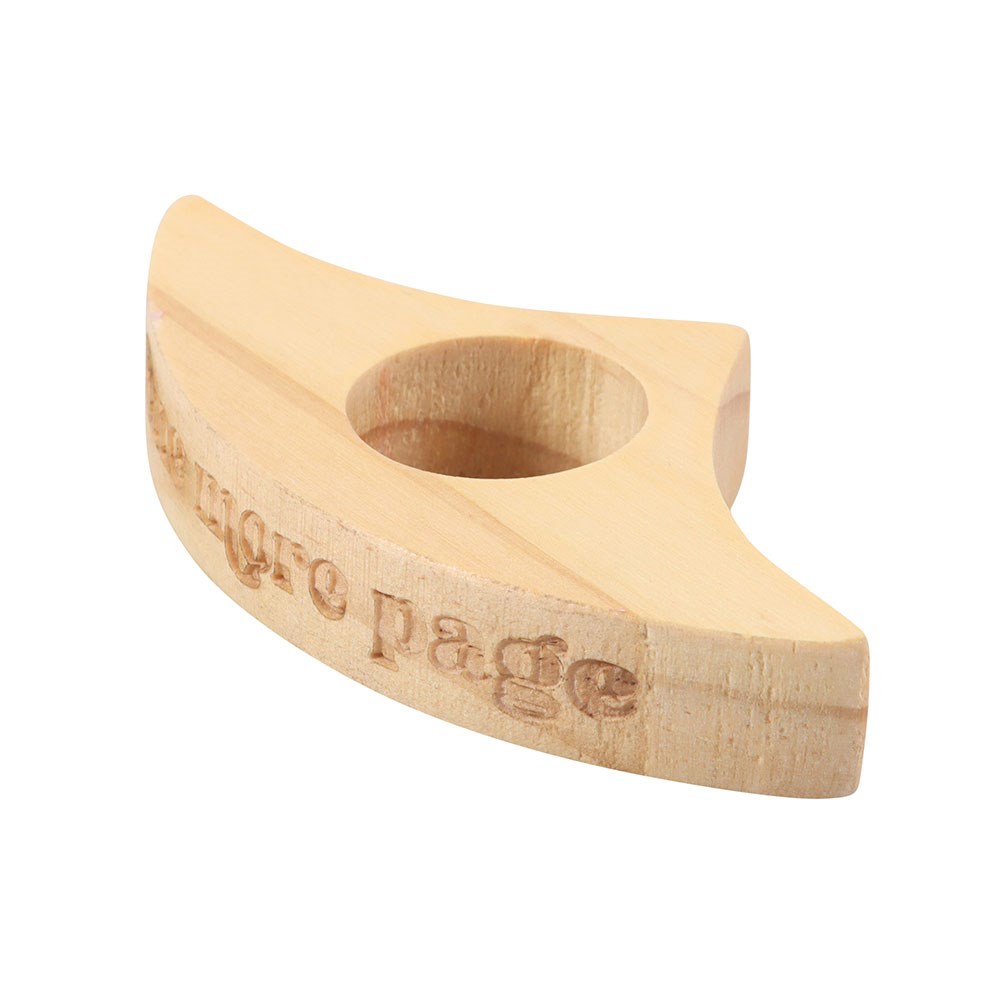 Soporte de Página para Pulgar "Book Worm" - Accesorio de Madera para Lectura