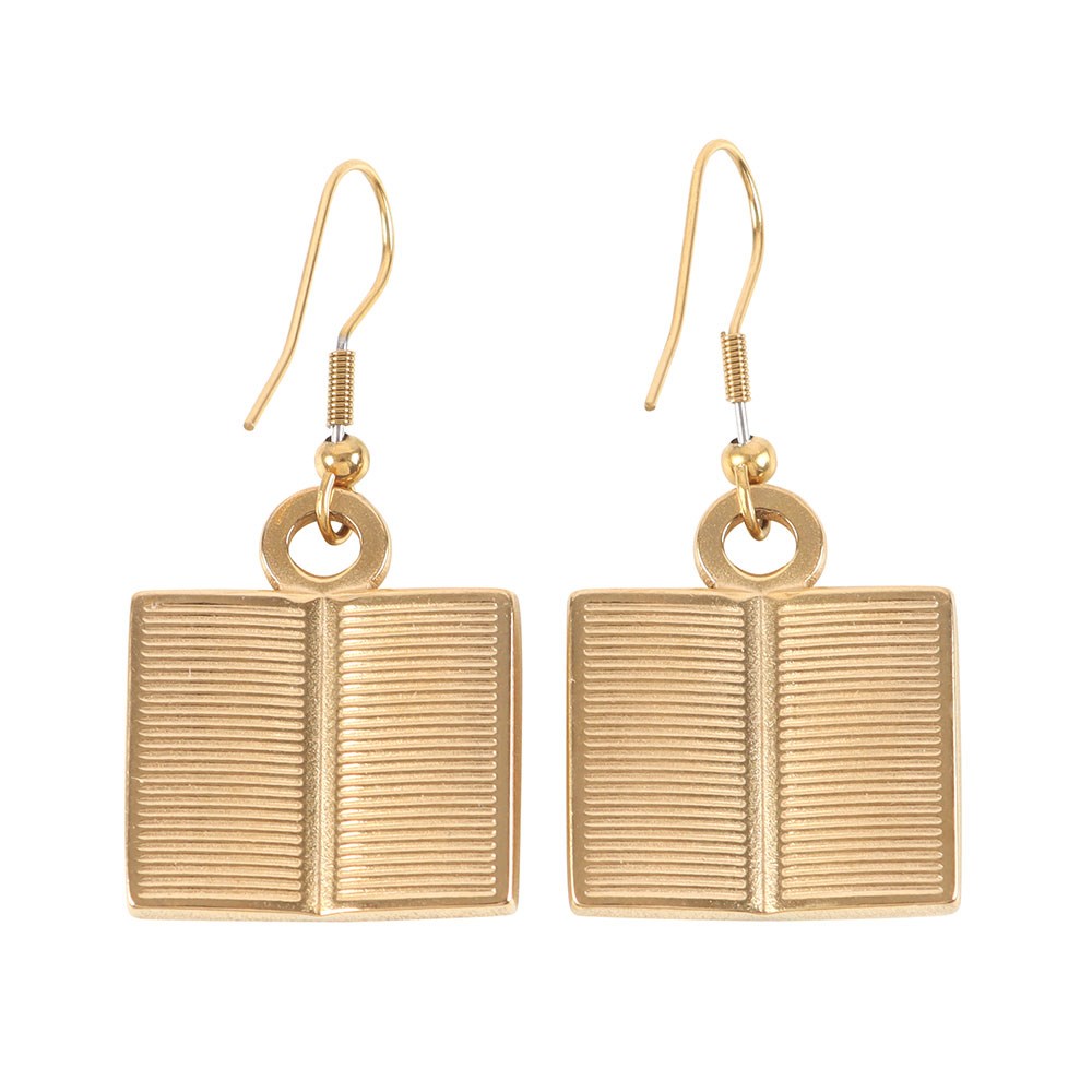 Pendientes Colgantes Gusano de Libro - Joyería Literaria