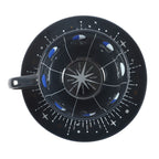 Taza Té y Platillo Lectura Hojas Fases Lunares - Set 500ml con Guía Blue Moon