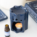 Quemador Aceite Estrella Azul Blue Moon - Aromaterapia Celestial Espiritual