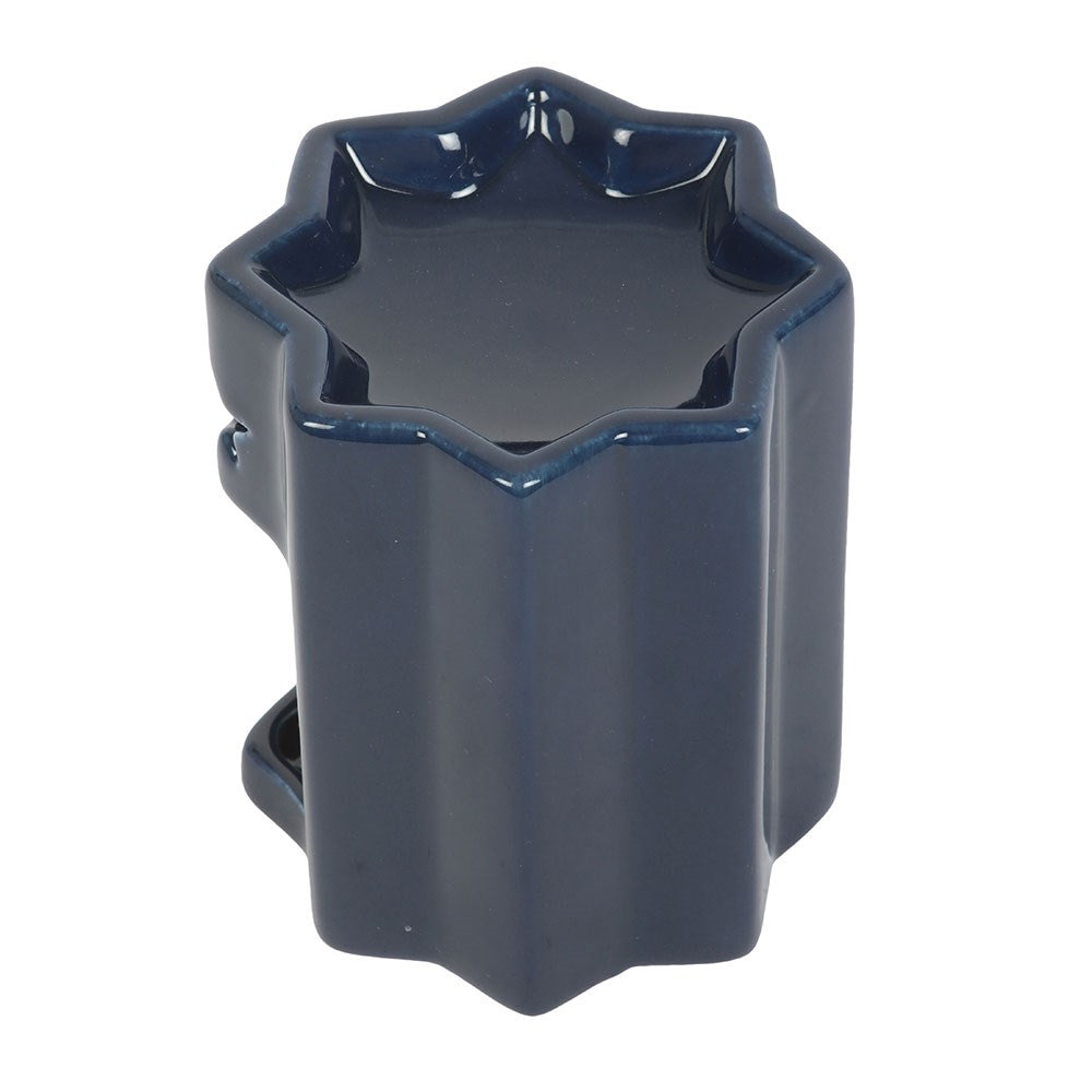 Quemador Aceite Estrella Azul Blue Moon - Aromaterapia Celestial Espiritual