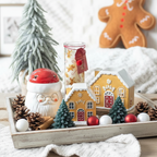 Vela Tubo Pan Jengibre 70h Bastón Caramelo - Vela Navidad Reutilizable Florero