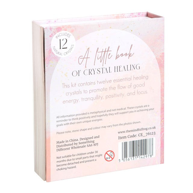 Set 12 Cristales Sanación con Libro Guía - Kit Completo Chakras Principiantes