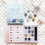 Set 12 Cristales Sanación con Libro Guía - Kit Completo Chakras Principiantes
