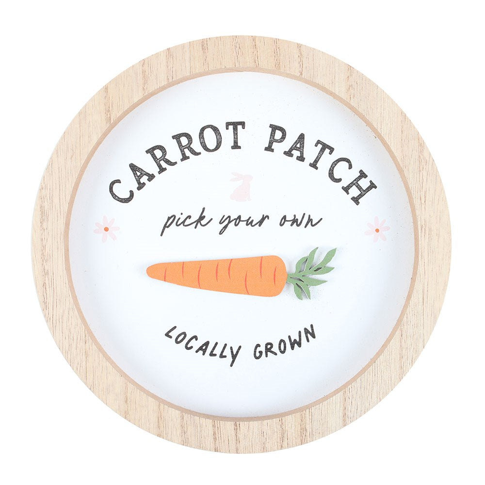 3D ROUND CARROT PATCH WALL PLAQUE