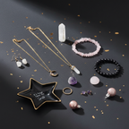 Calendario Adviento Joyería Cristal 12 Días - Set Completo Amatista Cuarzo Rosa