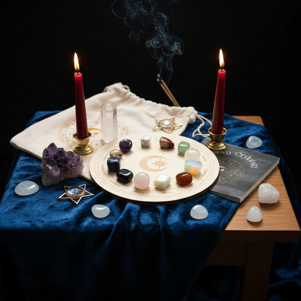 Cuadrícula Cristal Astrología Rueda Zodiacal - Rejilla Energética 12 Signos