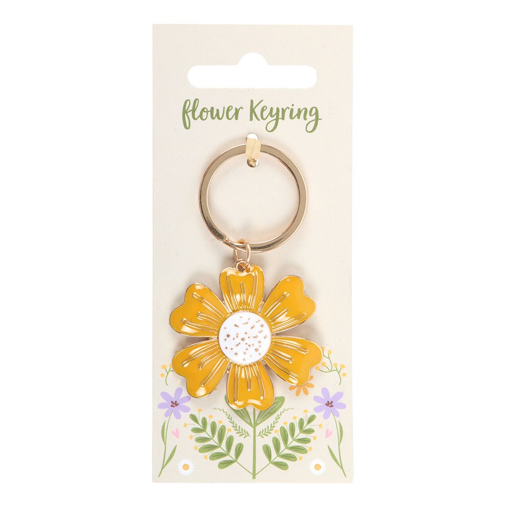 YELLOW DAISY KEYCHAIN