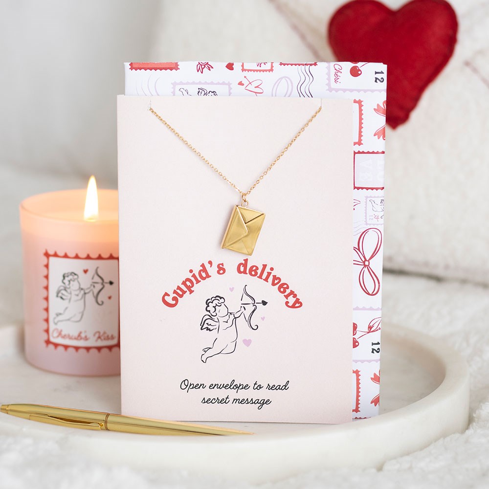 Collar Medallón "Carta de Amor" - Mensaje Secreto Tarjeta San Valentín