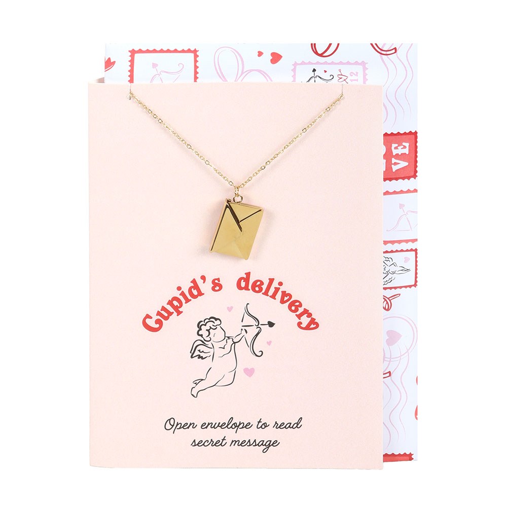 Collar Medallón "Carta de Amor" - Mensaje Secreto Tarjeta San Valentín