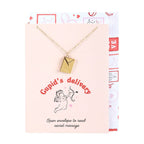 Collar Medallón "Carta de Amor" - Mensaje Secreto Tarjeta San Valentín
