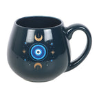 Taza "Ojo que Todo lo Ve" Azul Oscuro - Lunas y Estrellas Microondas Lavavajillas