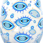 Vaso Sin Tallo "Ojo que Todo lo Ve" 500ml - Azul y Dorado Celestial