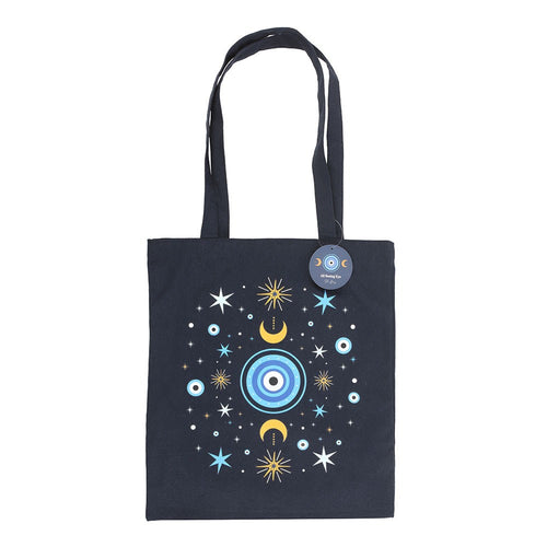 Bolso de Mano "Ojo que Todo lo Ve" Azul Oscuro - Lunas y Estrellas Celestiales