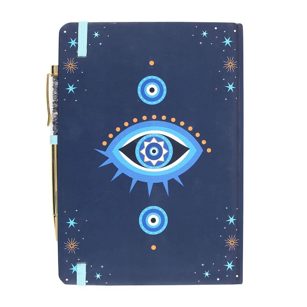 Cuaderno A5 "Ojo que Todo lo Ve" 200 Páginas + Bolígrafo Cristal Dorado