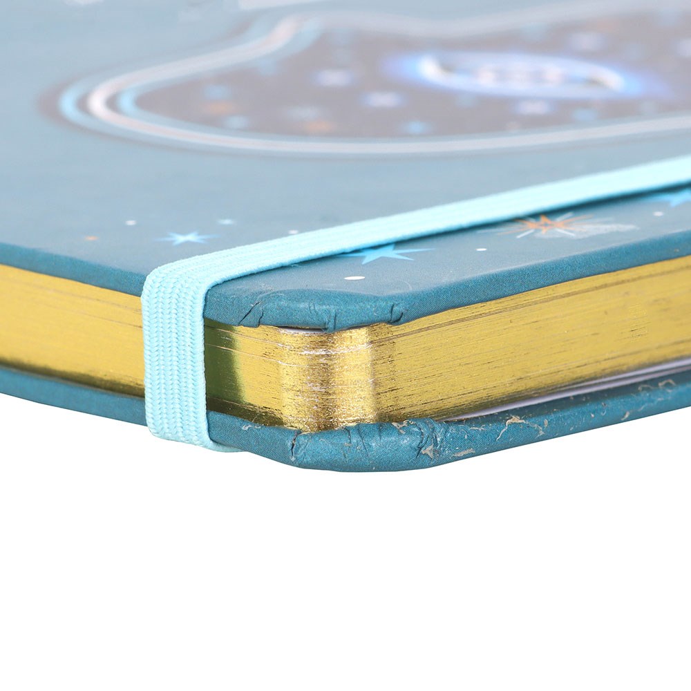 Cuaderno A5 "Mano de Hamsa" Turquesa 200 Páginas + Bolígrafo Cristal Dorado