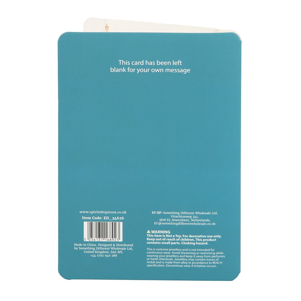 Collar "Ojo que Todo lo Ve" Dorado en Tarjeta "Visto, Guiado, Protegido"