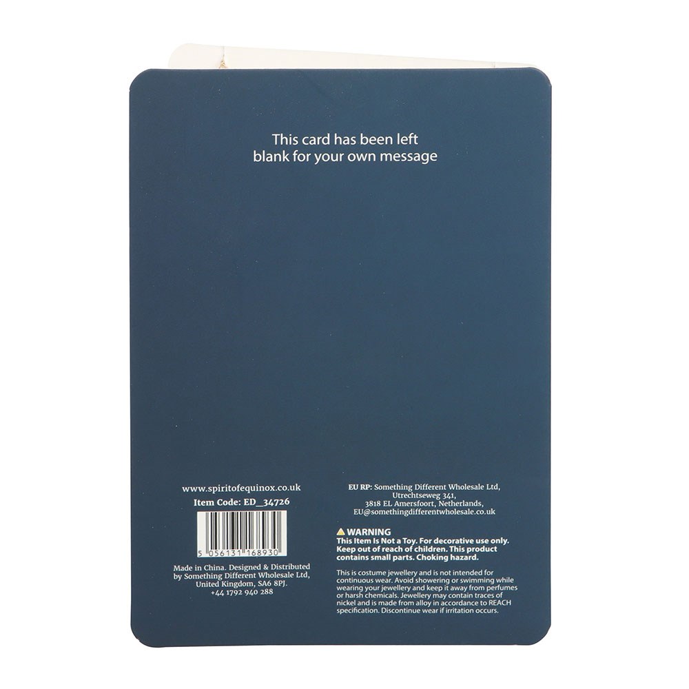 Collar "Mano de Hamsa" Turquesa Dorado en Tarjeta "Visto, Guiado, Protegido"