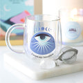 Taza Vidrio Doble Pared "Confío en mi Intuición" 250ml + Infusor Cristal Aura