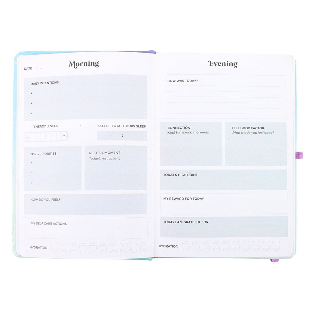 Diario de Bienestar "Aura Energy" A5 - 200 Páginas con Preguntas + Bolígrafo Cristal