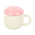Taza Seta Rosa en Forma de Champiñón - Taza Cerámica 350ml Estilo Bosque