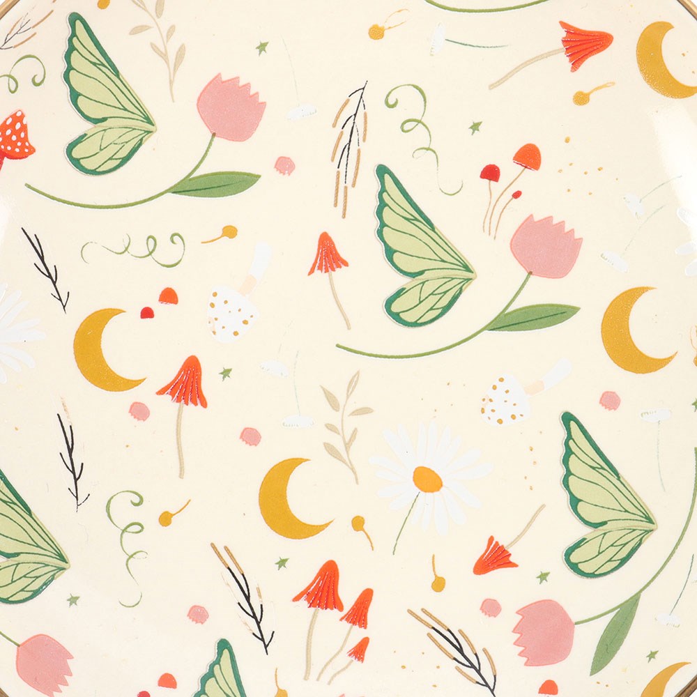 Bandeja Joyero Hadas de Jardín - Plato Cerámica Organizador Estilo Fairy