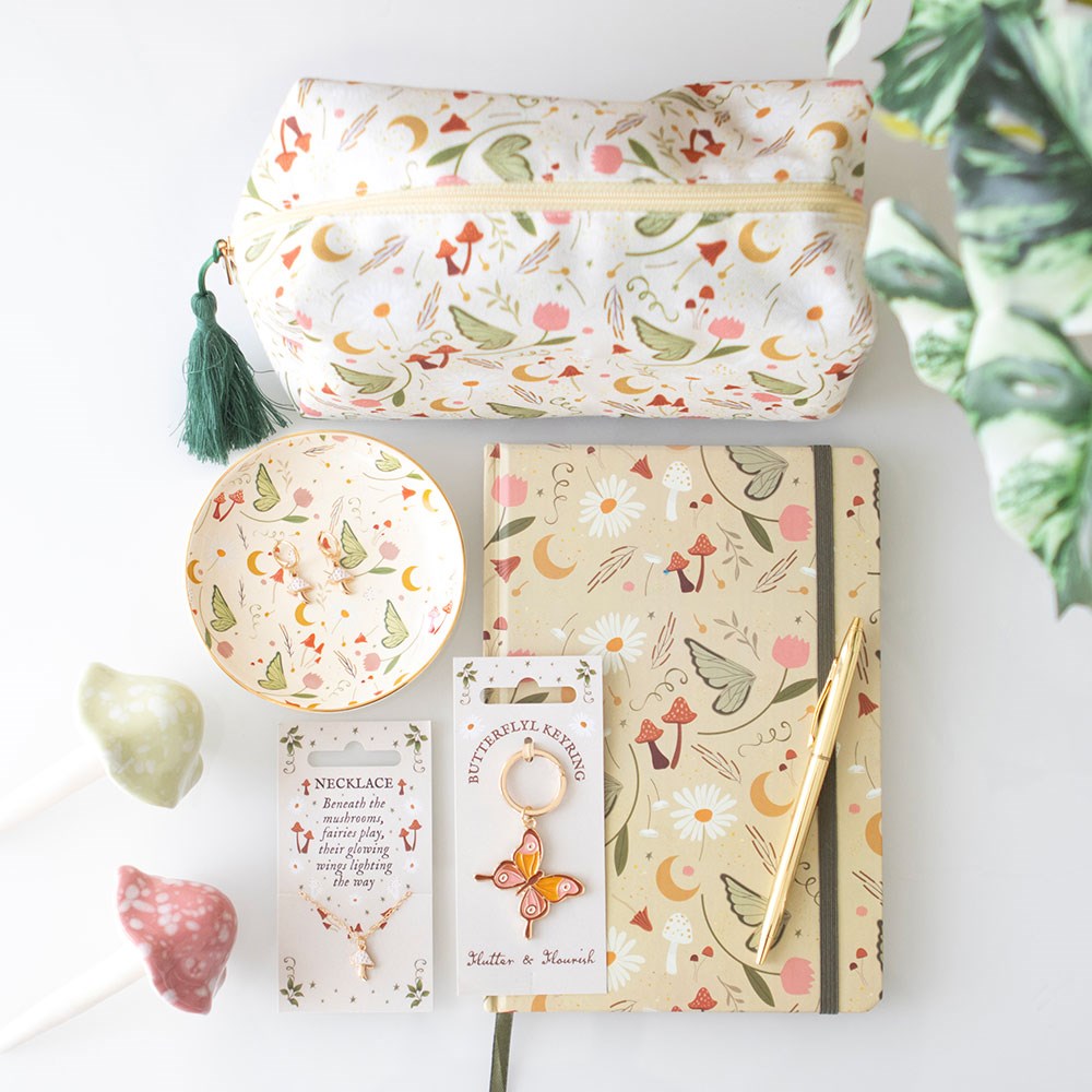 Neceser Maquillaje Hadas de Jardín - Bolsa Cosméticos Estilo Fairy Folklore