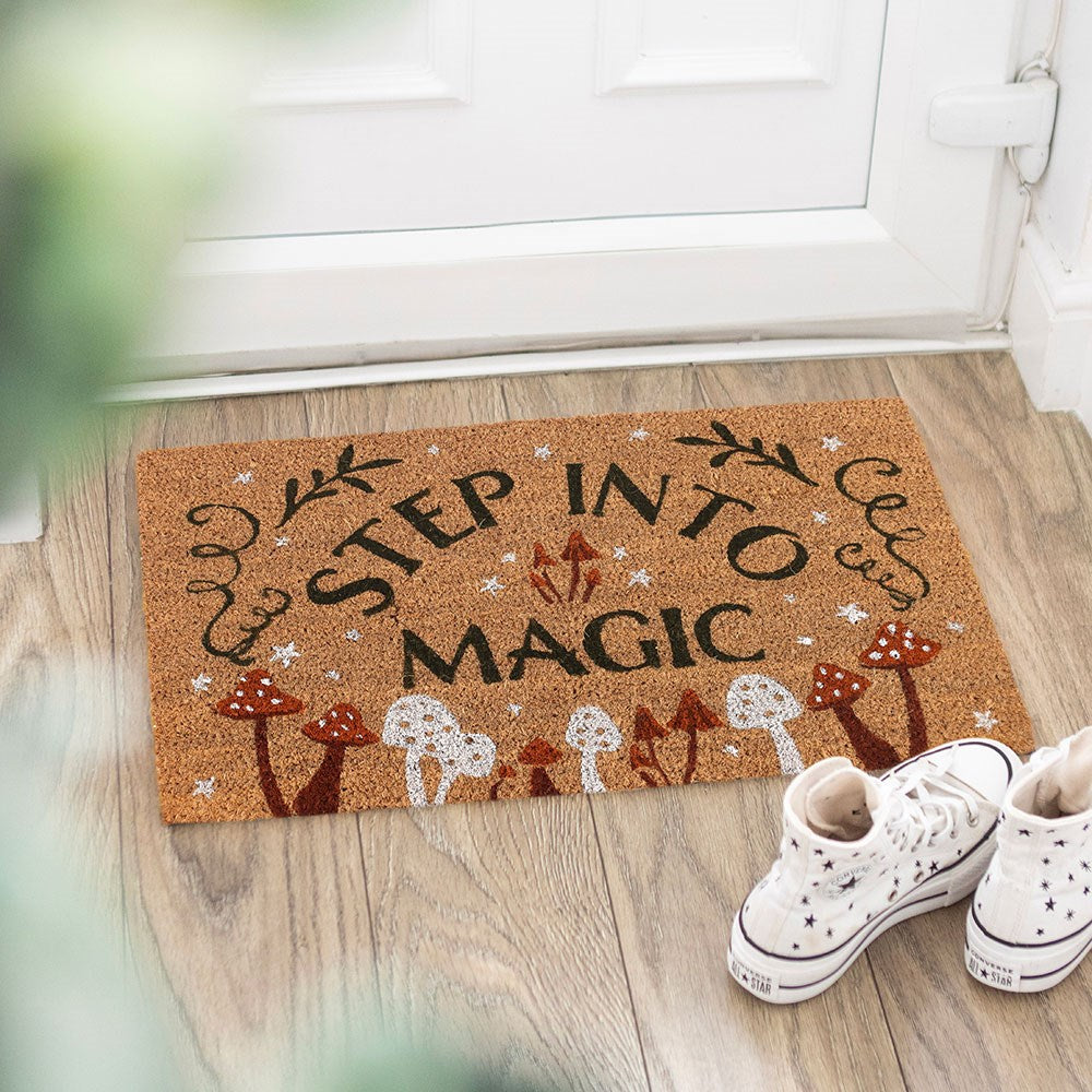 Felpudo "Step Into Magic" con Setas del Bosque - Entrada Decorativa