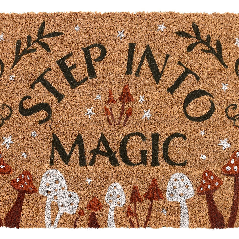 Felpudo "Step Into Magic" con Setas del Bosque - Entrada Decorativa