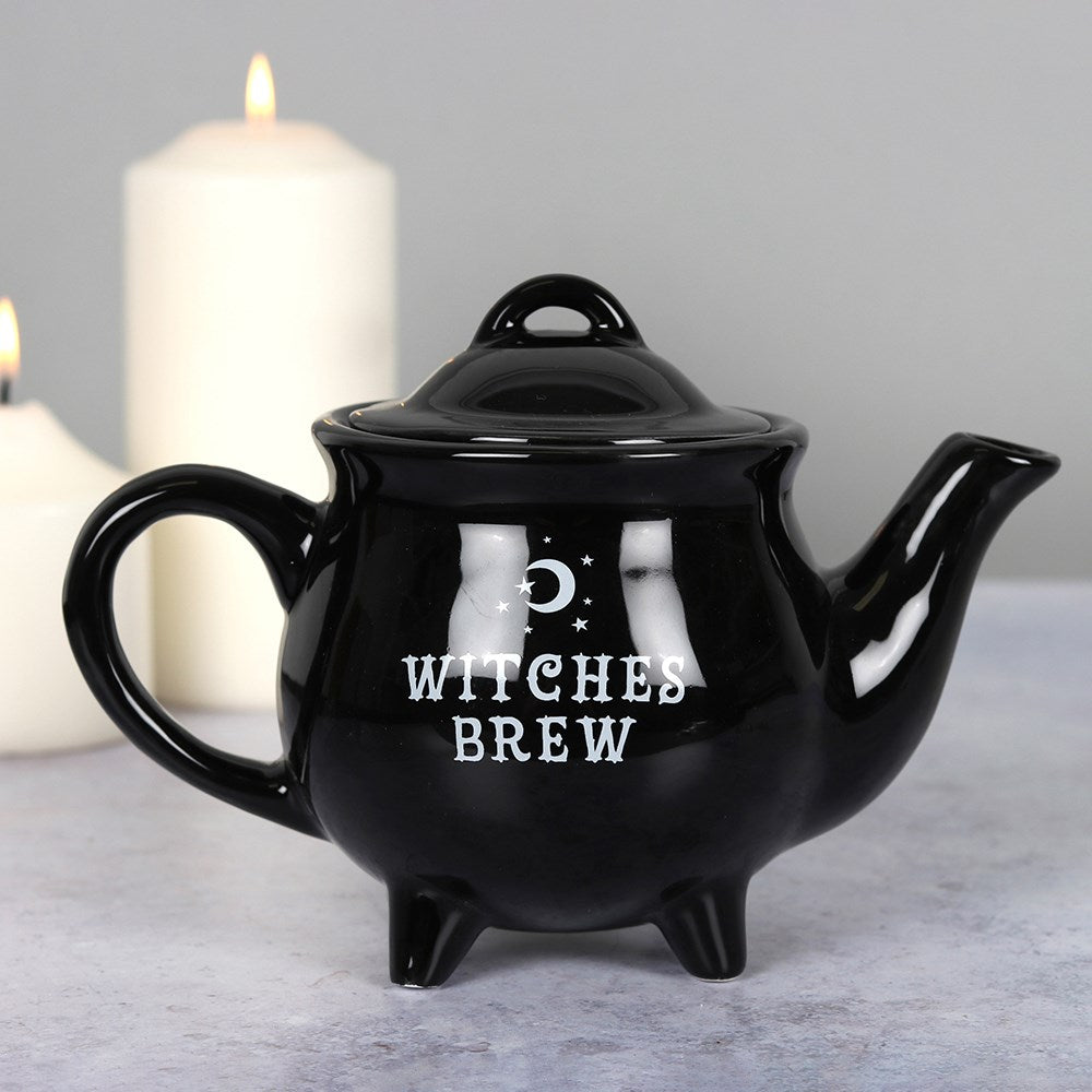 Tetera "Witches Brew" Caldero 550ml - Cerámica Negra Halloween 2 Tazas