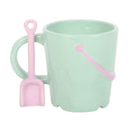 Taza Cubo Playa 350ml con Cuchara Pala - Set Taza Divertida Pastel Pier