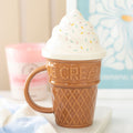 Taza Helado 500ml Tapa Swirl - Taza Café Divertida Microondas Pastel Pier