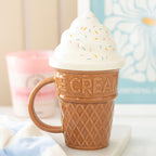 Taza Helado 500ml Tapa Swirl - Taza Café Divertida Microondas Pastel Pier