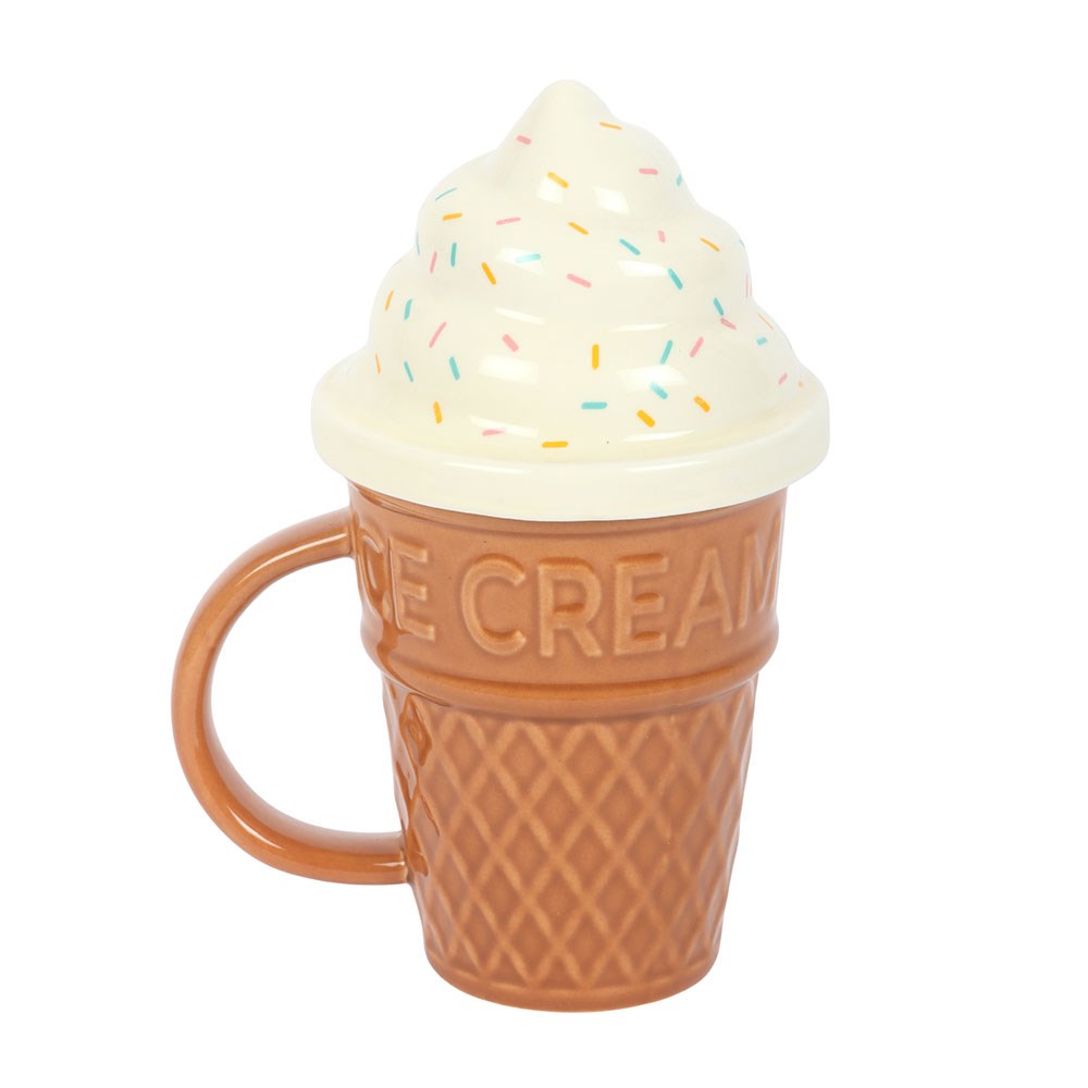 Taza Helado 500ml Tapa Swirl - Taza Café Divertida Microondas Pastel Pier