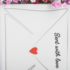 Jarrón Decorativo "Flores y Carta de Amor" - Regalo Romántico con Mensaje