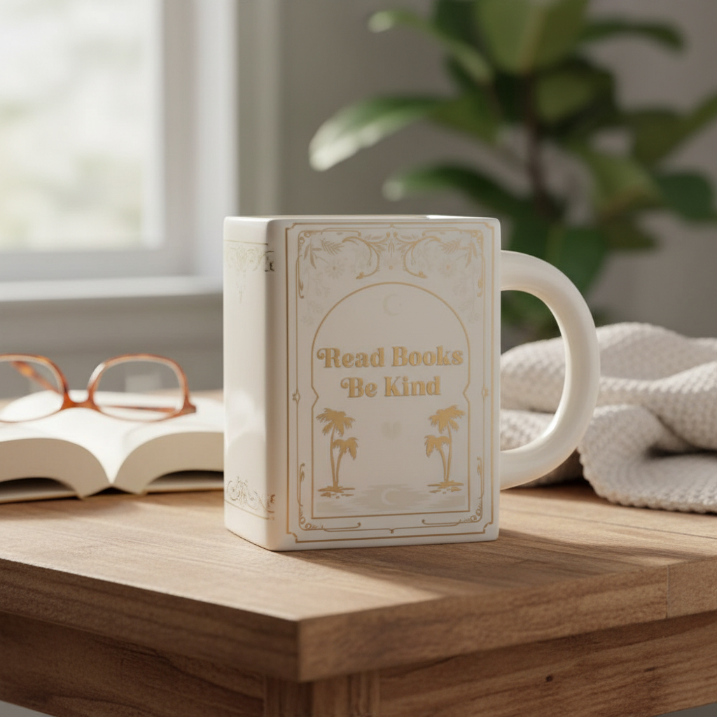 Taza Libro "Read Books Be Kind" - Taza Cerámica 450ml para Amantes de la Lectura
