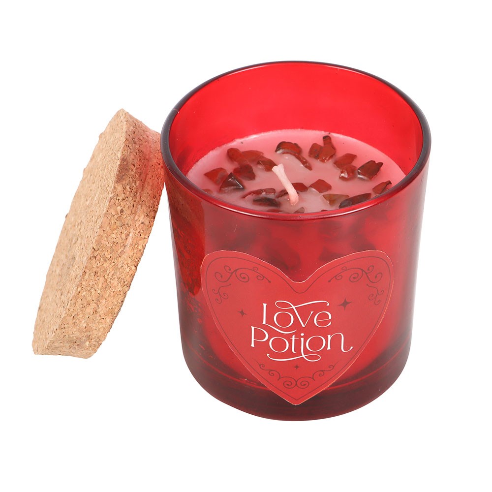 VELA DE CHIP DE CRISTAL DE FRAMBUESA DE POCIÓN DE AMOR