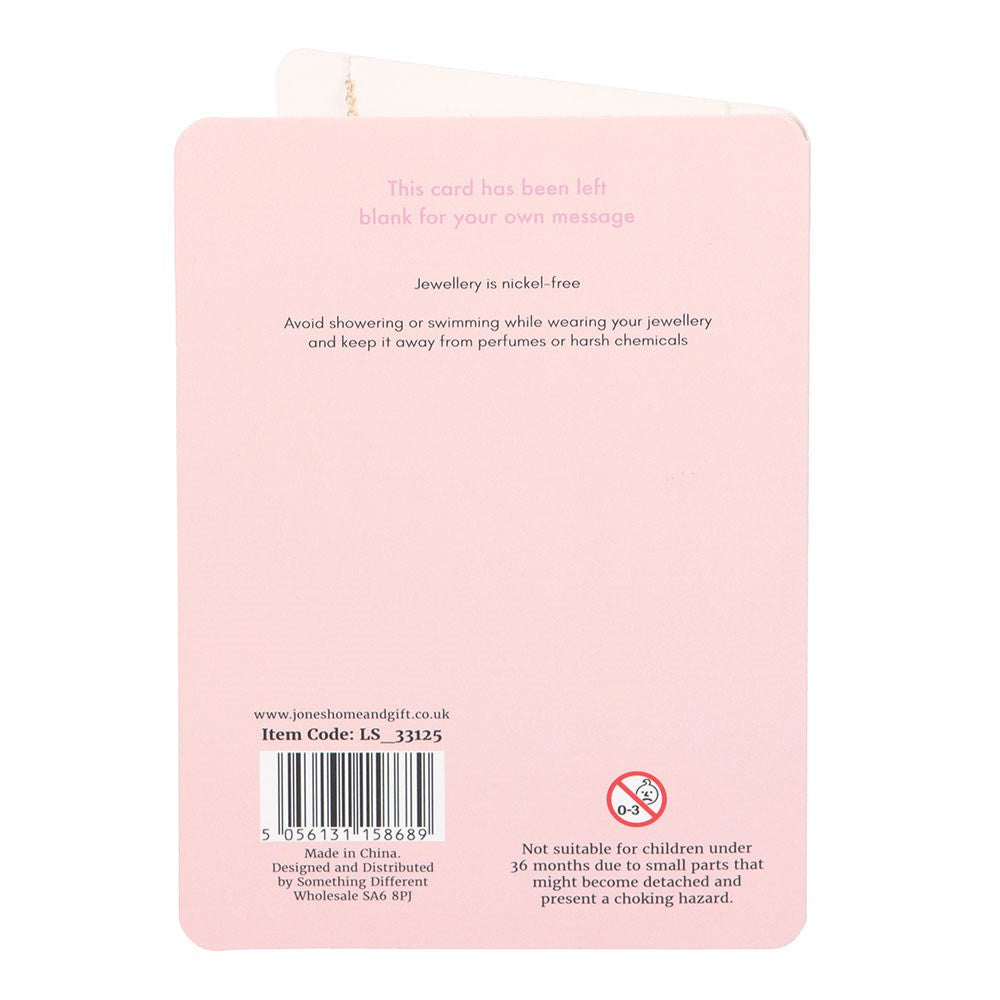 BESTIE ENAMEL HEART NECKLACE GREETING CARD