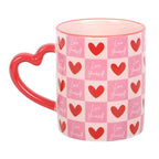 "Crack Yourself" Mug with Heart-Shaped Handle