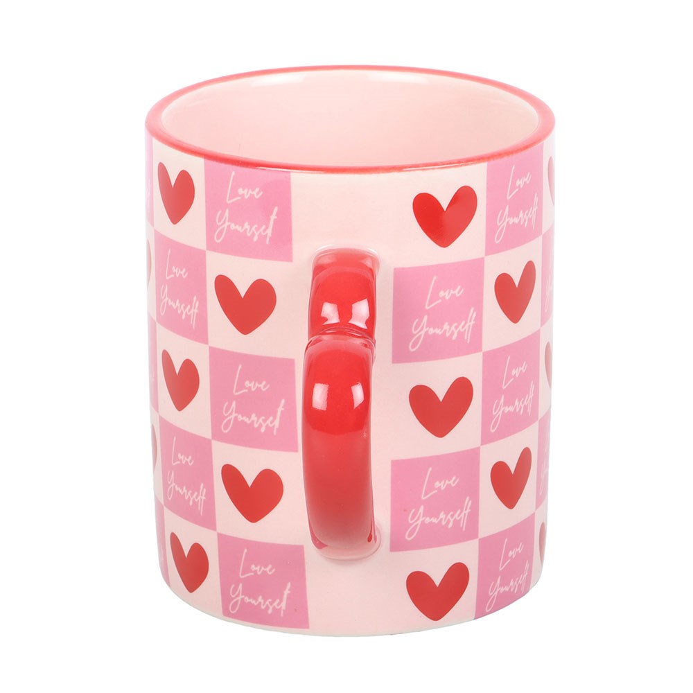 "Crack Yourself" Mug with Heart-Shaped Handle