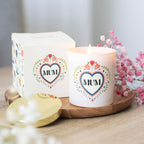 French Tulip Candle with Popular Mom's Heart