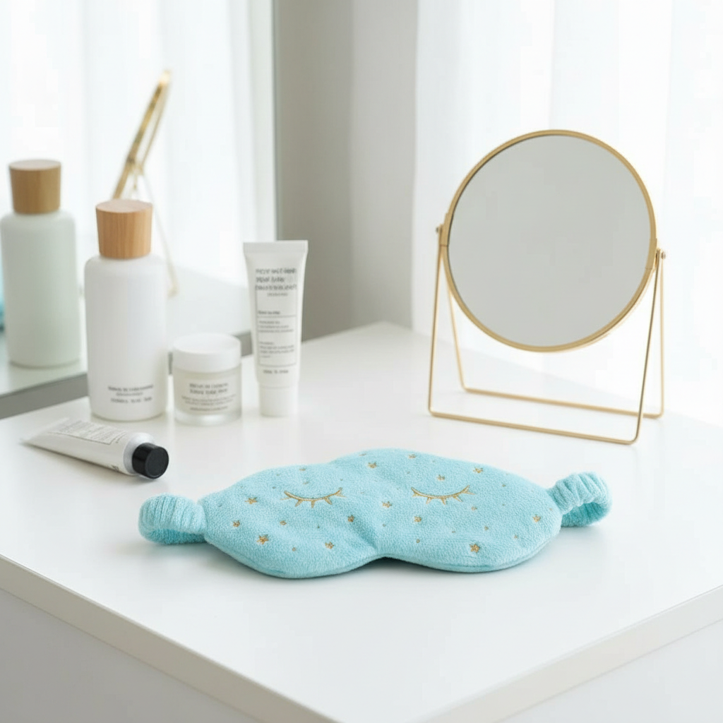 Máscara para Dormir en Forma de Nube con Pestañas - Antifaz Suave y Esponjoso