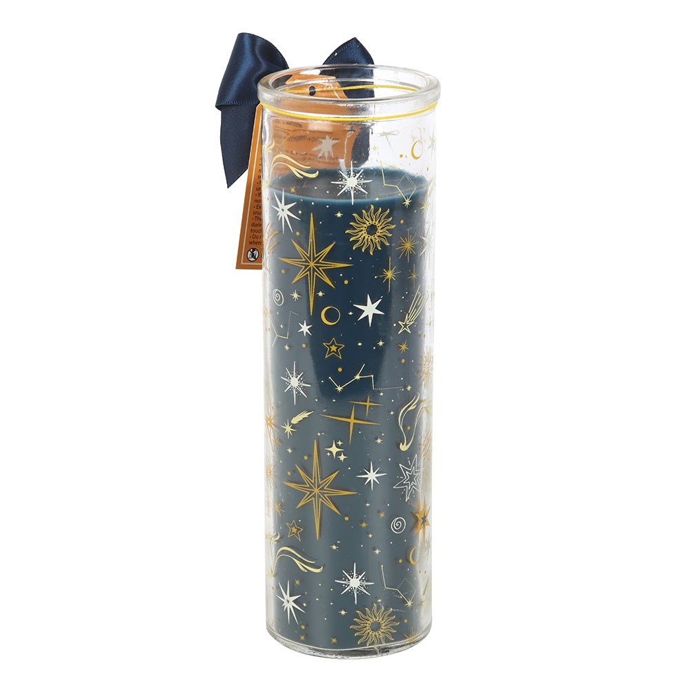 Vela de Tubo "Noche Estrellada" Canela y Mora 55h - Diseño Celestial
