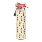 FESTIVE SPICE TUBE CANDLE WITH NUTCRACKER PRINT