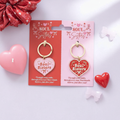 Par Llaveros "Soul Sisters" Corazones Rosa y Rojo - Detalles Dorados Galentine's